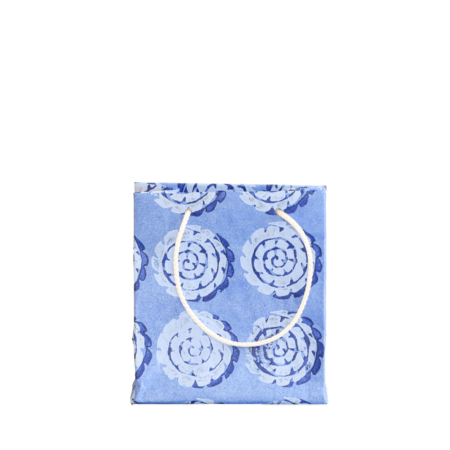 Tasche blau bedruckt