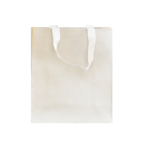 Tasche silber mit Struktur und Band