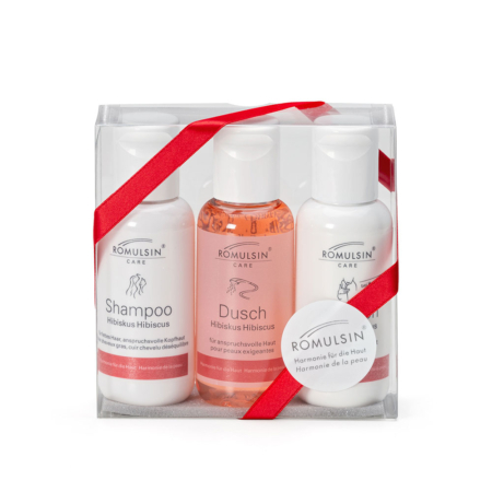 Romulsin Set Hibiskus Schachtel Dusch/Emulsion/Shampoo 3x100 ml